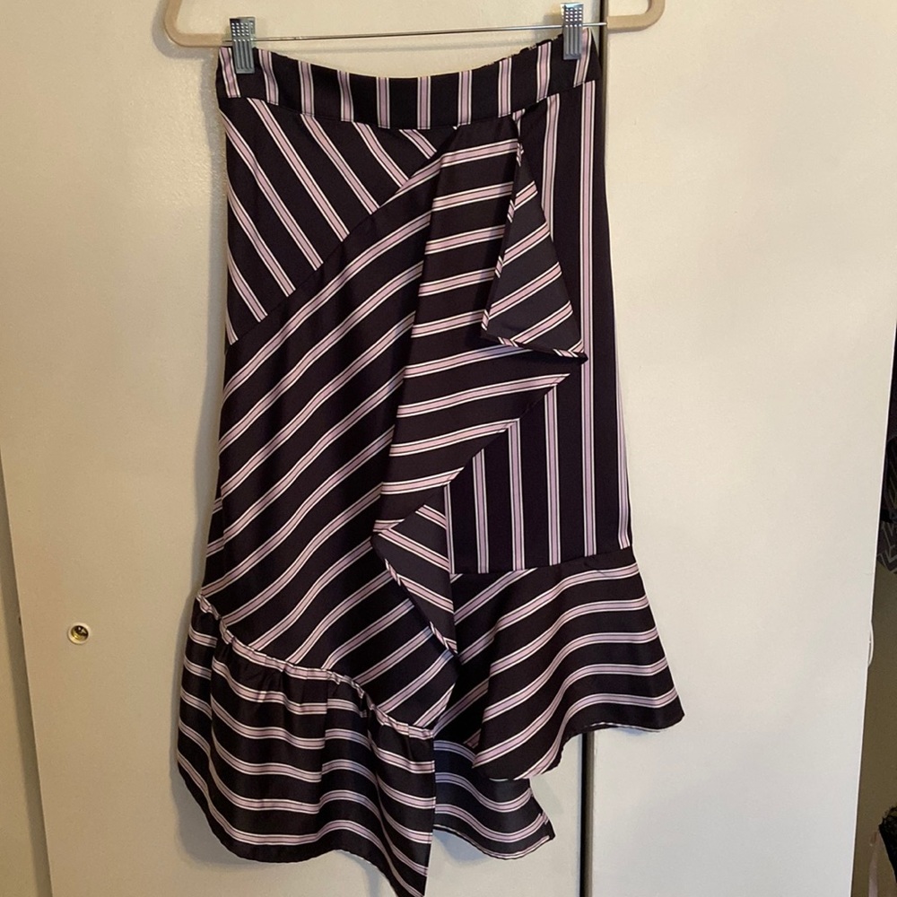 Blue and pink stripped skirt